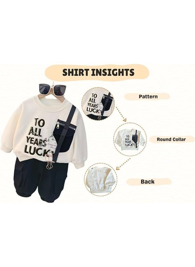 MINIIMODZ Minii Modz Years Lucky Design Boy Set | Printed Co-Ord Outfit for Toddlers | Cotton Blend Winter Co-Ord Outfit for Kids (2–4 Years) - Image 3